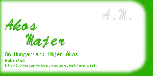 akos majer business card