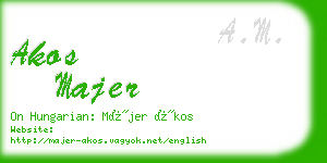 akos majer business card
